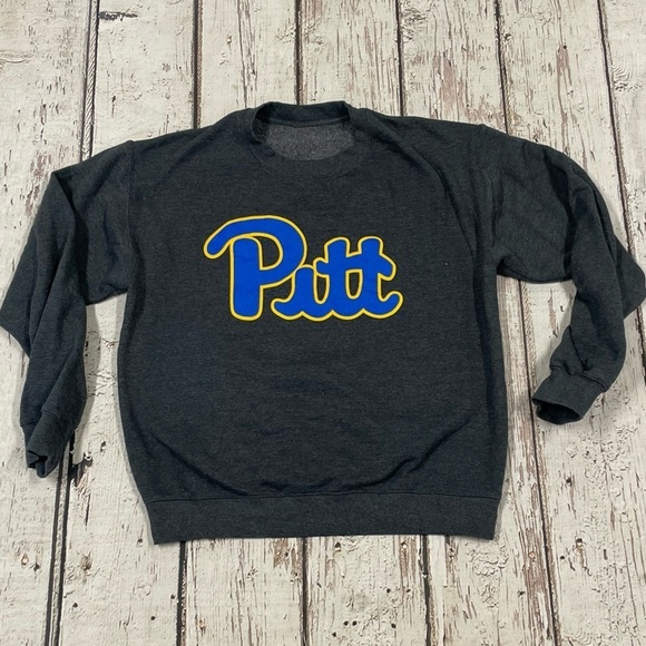 University of Pittsburgh Panthers NCAA College Gray Crewneck Sweatshirt - Picture 1 of 4